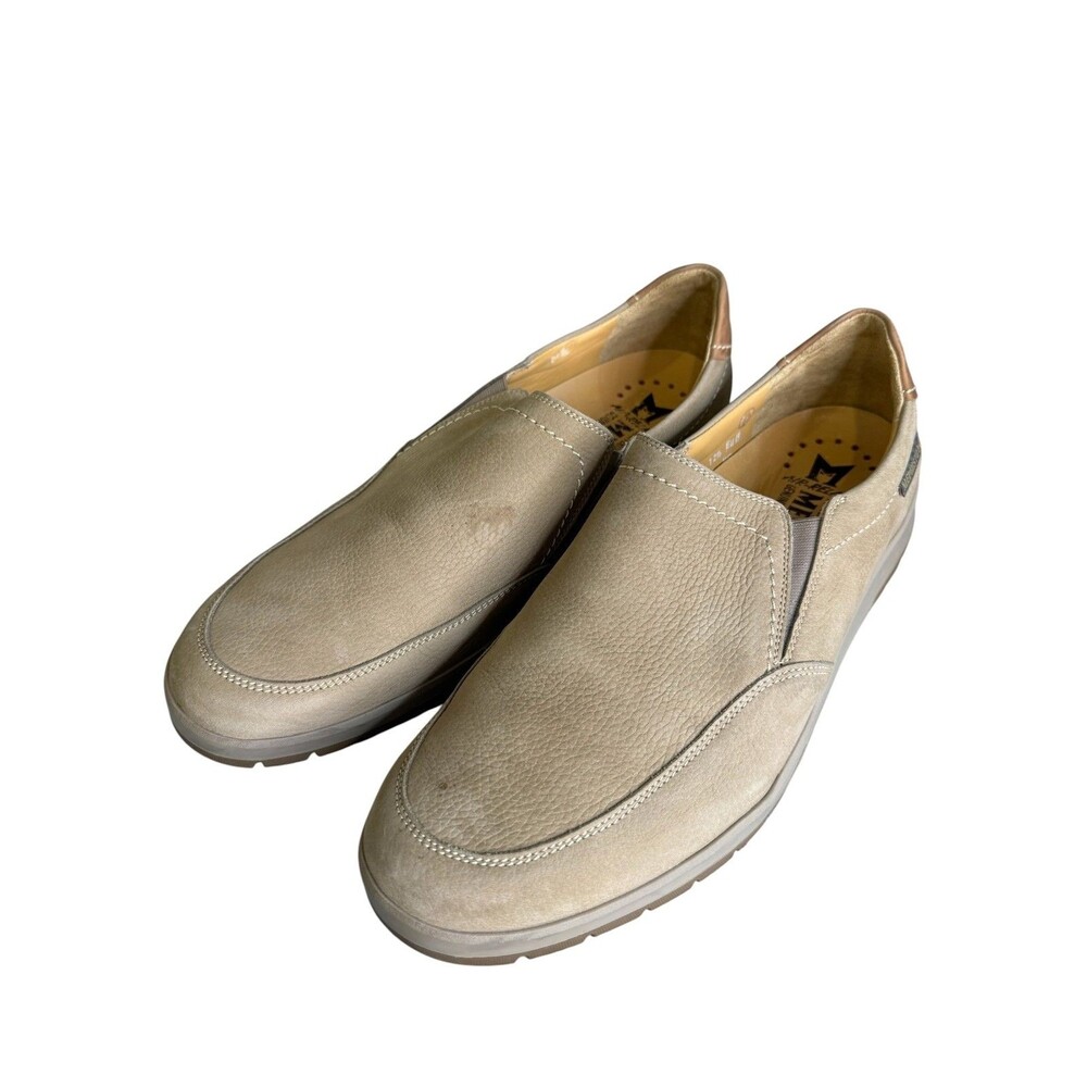Mephisto Shoes Mens Size 13 Beige Leather Air-Relax Slip On Comfort Casual